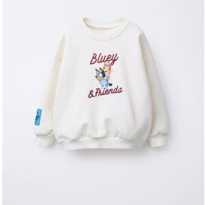 Zara Kids Cream Sweatshirt with Bluey & Friends Design